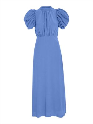 Minus alicia puff sleeve dress blauw