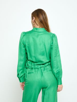 Minus juno linen shirt groen