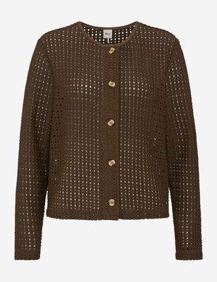 Brax brenda knitted cardigan bruin