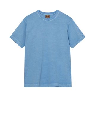 Mos Mosh Gallery step faded o-neck shirt blauw
