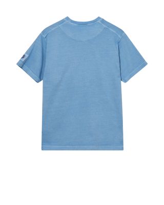 Mos Mosh Gallery step faded o-neck shirt blauw