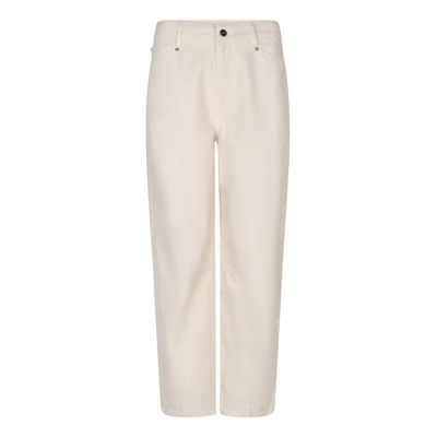 Dante6 brave fringed barrel leg jeans off white