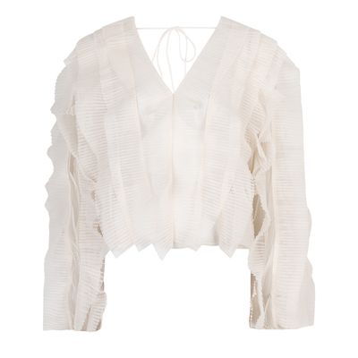 Dante6 phora tulle ruffled top off white Dante6 phora tulle ruffled top off white