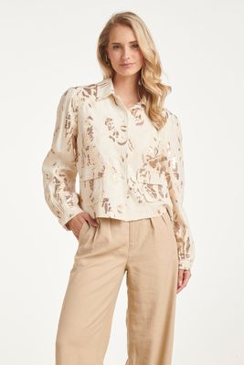 Smashed Lemon embroidered jacket zand