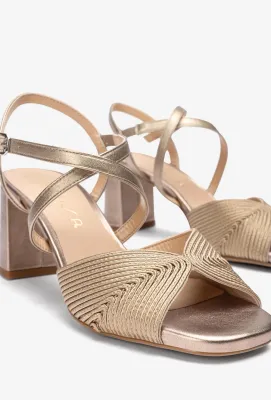 Unisa maxin mid heel sandal goud