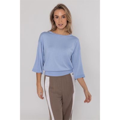 Poools seawool pullover blauw