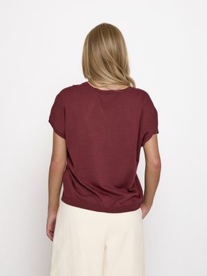 Minus peyton batsleeve knit t-shirt bordeaux