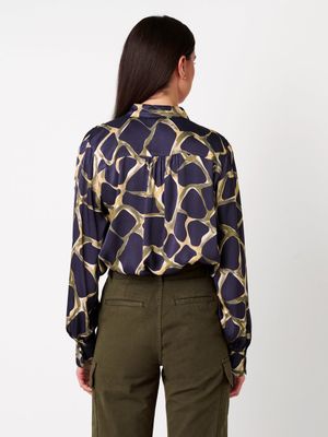 Desoto lena printed blouse groen
