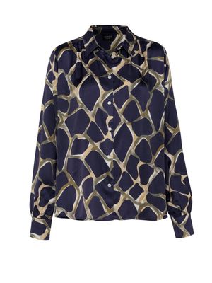 Desoto lena printed blouse groen