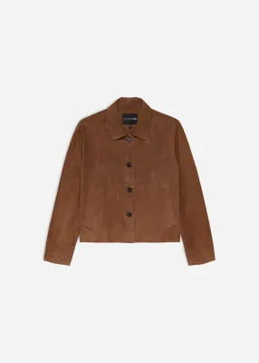 Studio AR elaine short suede jacket bruin