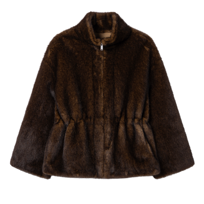 Studio AR frankie faux fur coat bruin