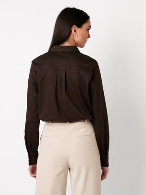 Desoto lizzy tricot blouse bruin