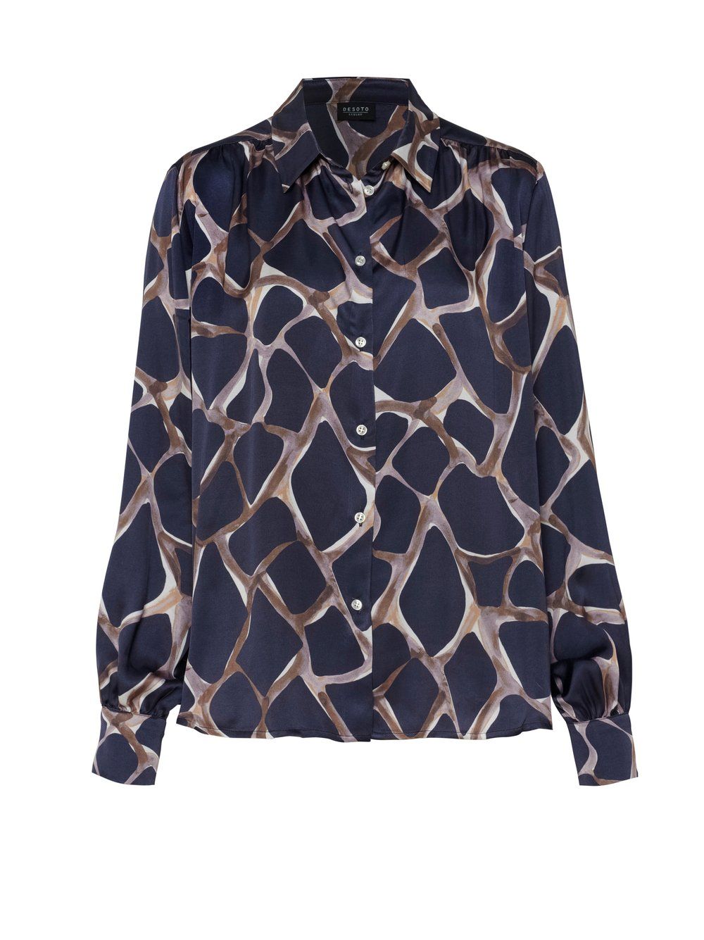 Desoto lena printed blouse bruin