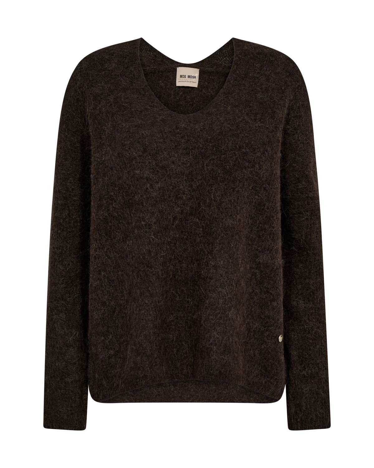 Mos Mosh thora v-neck knit bruin