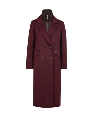 Mos Mosh alva loisa mock neck coat bordeaux