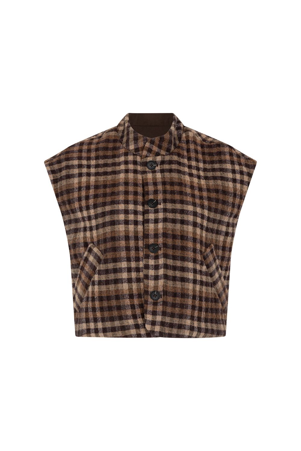Ruby Tuesday woolen check gilet ruit