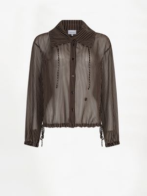 Dante6 shapiro pinstripe blouse bruin
