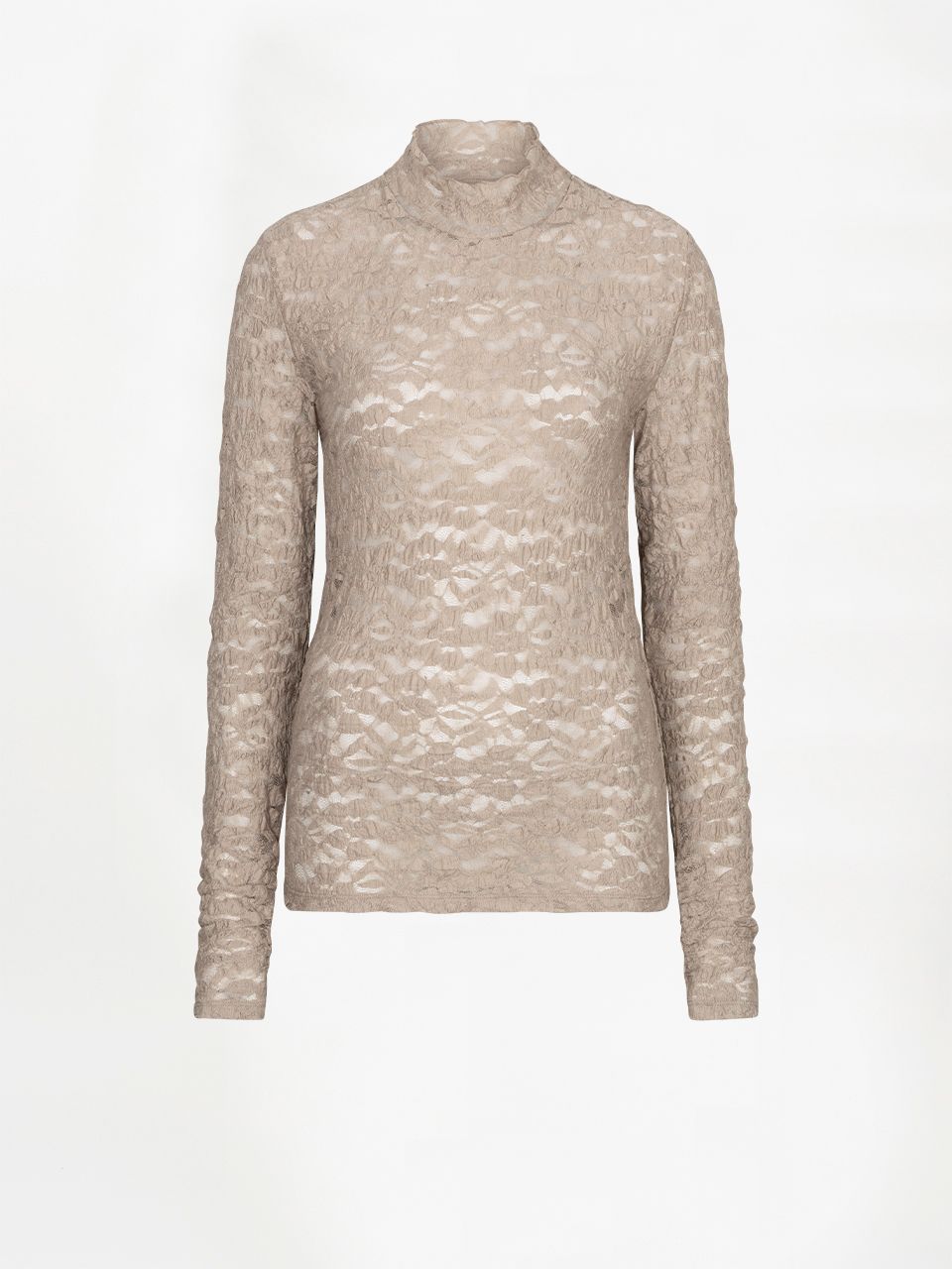Dante6 irony lace turtleneck top zand