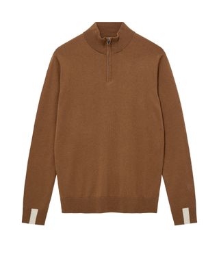 Mos Mosh Gallery adam soft zip turtle neck bruin