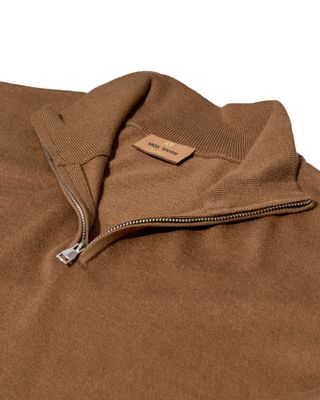 Mos Mosh Gallery adam soft zip turtle neck bruin