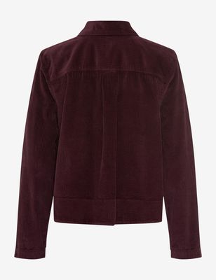 Brax vega ribcord short jacket paars