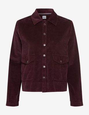 Brax vega ribcord short jacket paars
