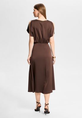 Swing cocktail dress bruin