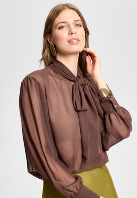 Swing kimono sleeve blouse bruin