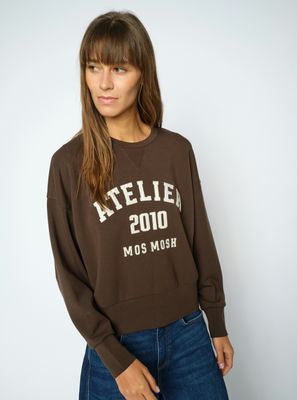 Mos Mosh nima o-ls sweatshirt bruin