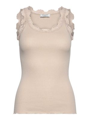 Rosemunde Copenhagen babette silk u-neck lace top off white Rosemunde Copenhagen babette silk u-neck lace top off white
