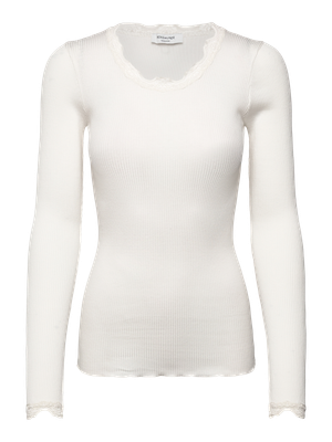 Rosemunde Copenhagen babette silk ls lace top off white Rosemunde Copenhagen babette silk ls lace top off white