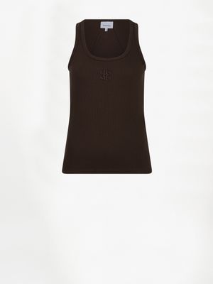 Dante6 zora scoopneck logo tanktop bruin Dante6 zora scoopneck logo tanktop bruin