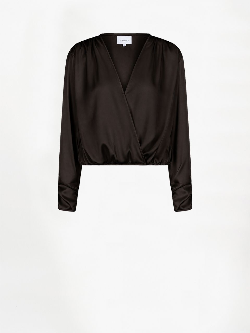 Dante6 crazyabout satin wrap top bruin