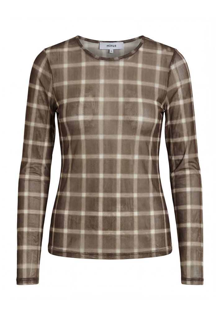 Minus stefine long sleeve top bruin