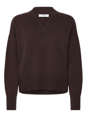 Rosemunde Copenhagen laica cashmere v-neck pullover bruin