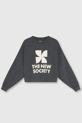 The New Society logo woman sweat grijs