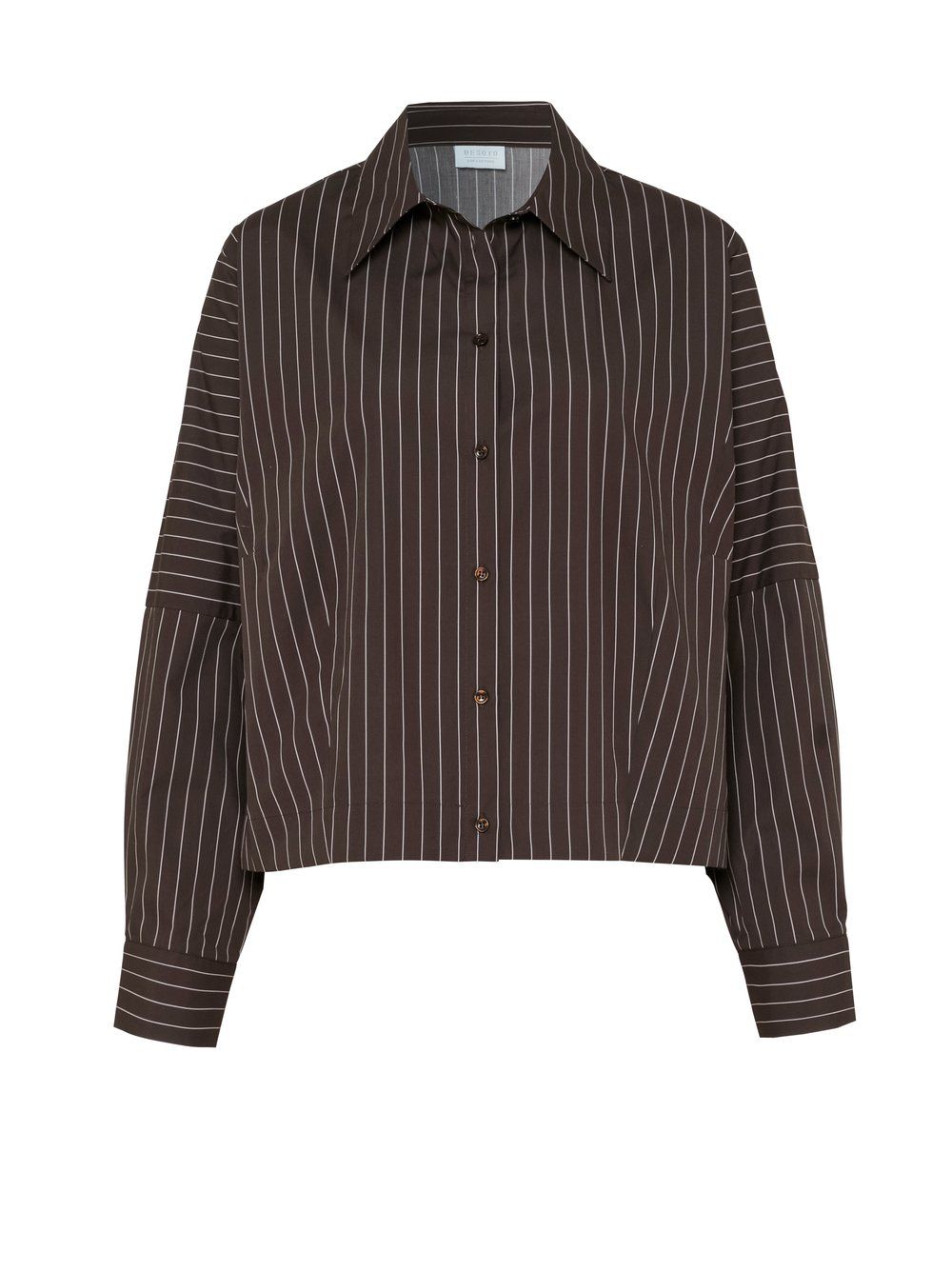 Desoto frieda pinstripe blouse bruin