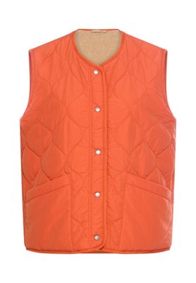 Camel Active teddy reversible waistcoat oranje