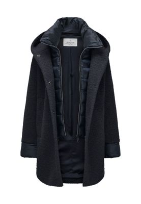 Milestone susanna mixed material coat blauw