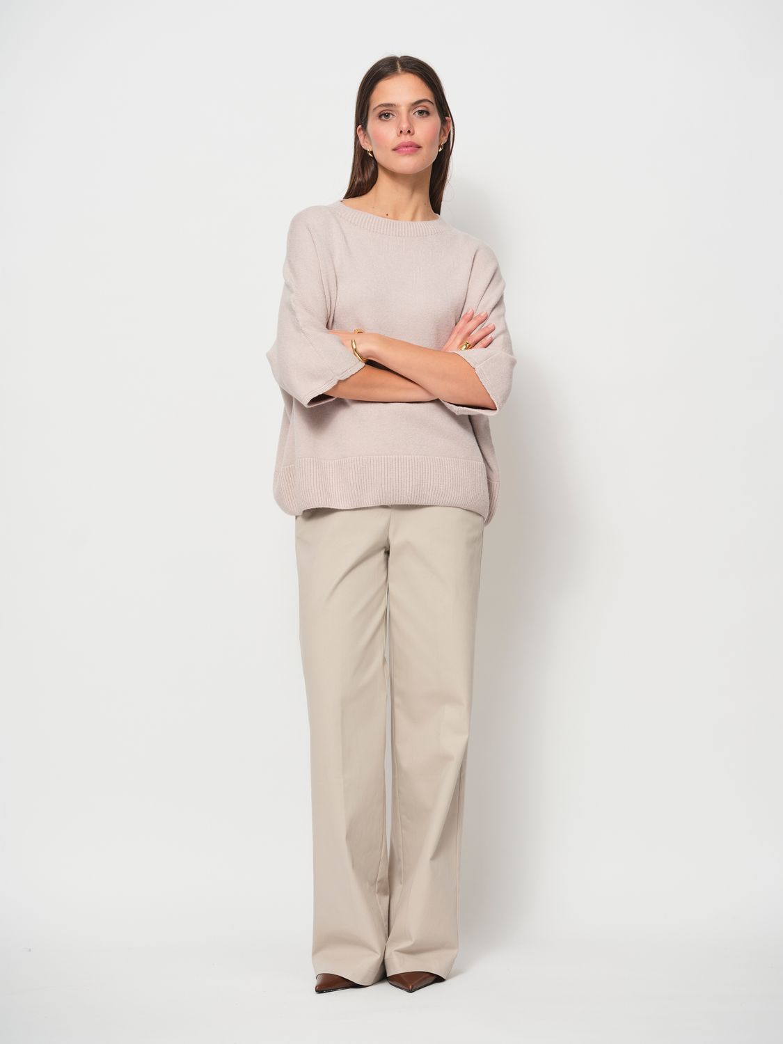 LaSalle Amsterdam poncho sweater roze
