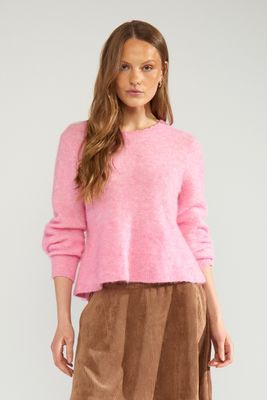 Nümph nusuri peplum pullover roze