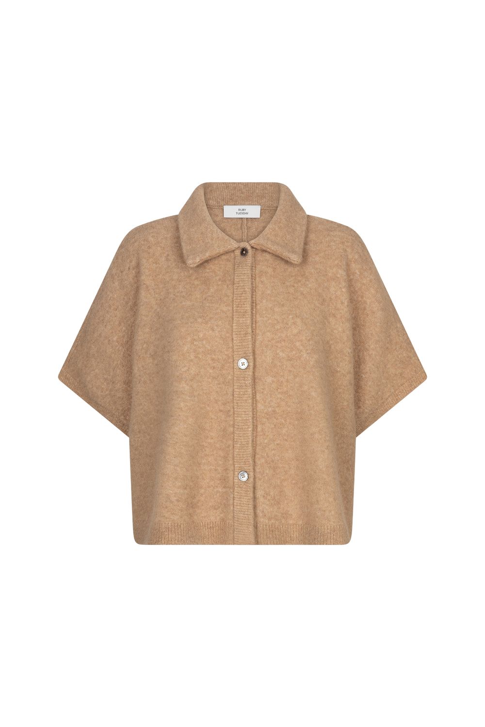 Ruby Tuesday voise collar cape top camel