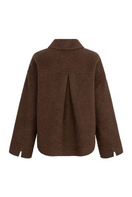 Ruby Tuesday cibeau woolen silk overshirt bruin