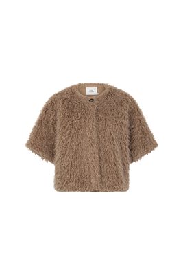 Ruby Tuesday civae fake fur poncho taupe