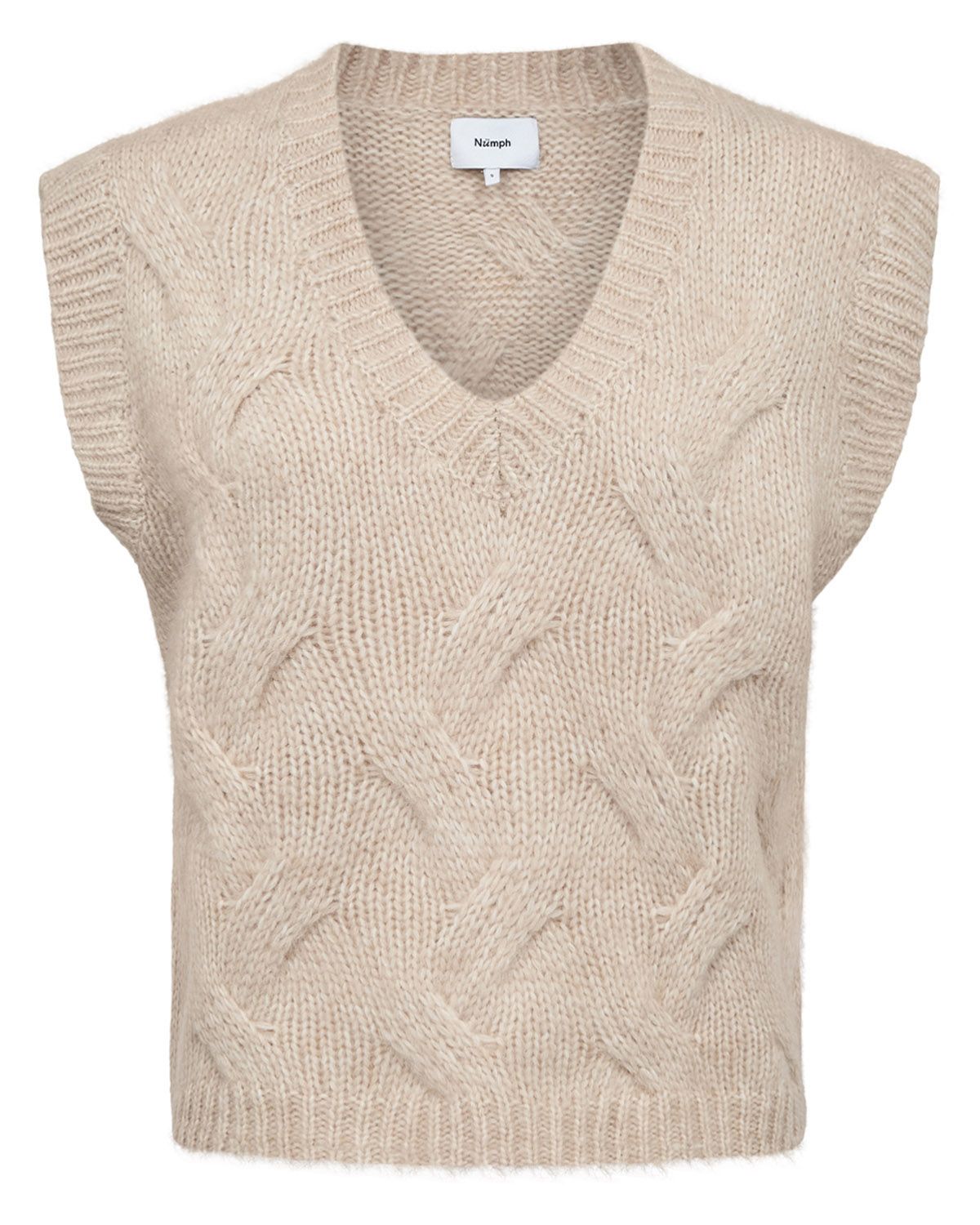 Nümph nualmas knitted vest off white