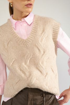 Nümph nualmas knitted vest off white