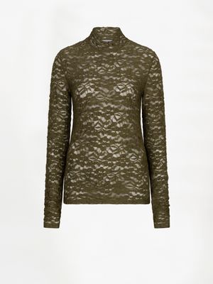 Dante6 irony lace turtleneck top groen Dante6 irony lace turtleneck top groen