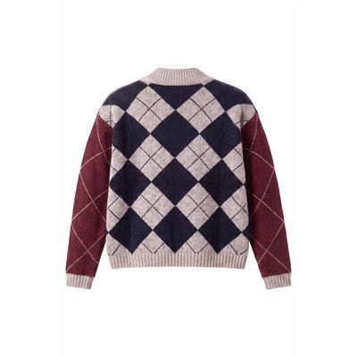 Another Woman argyle cardigan multicolour