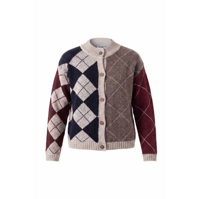 Another Woman argyle cardigan multicolour Another Woman argyle cardigan multicolour