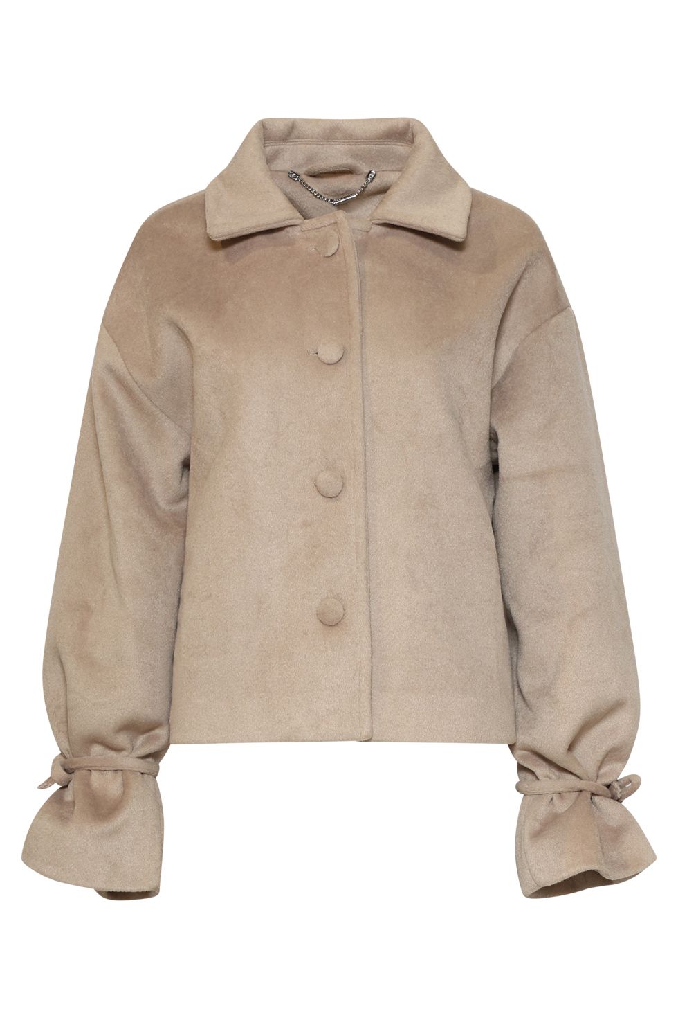 Smashed Lemon wool mix short coat zand